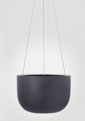 Raw Charcoal Earth Hanging Planter - Angus & Celeste