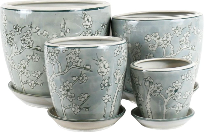 Kyoto Winter Blossom Pots