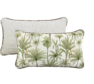 Pastel summer day linen cushion