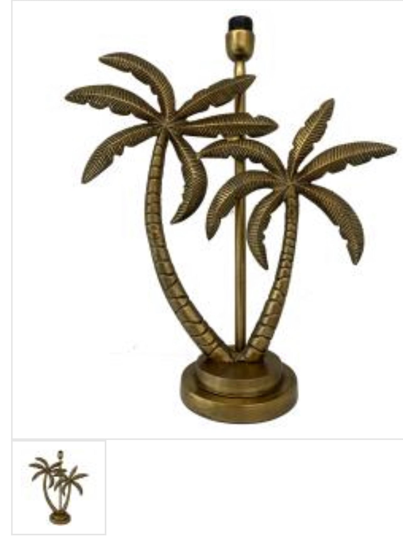 Ruby Star Hampton style double palm lamp base